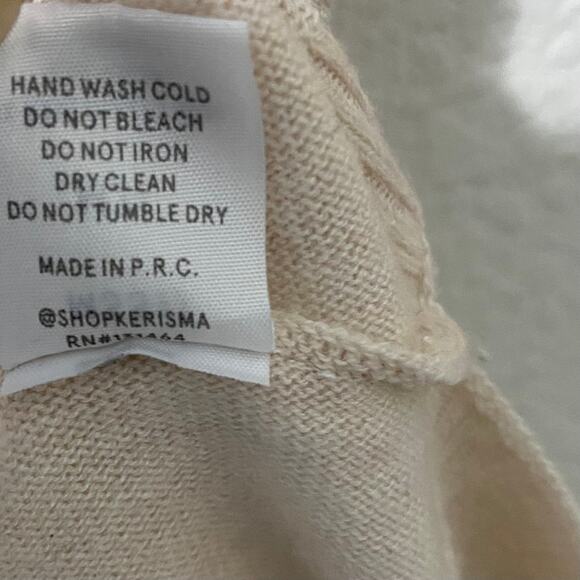 Kerisma Tunic Sweater Womens Size M/L Neutral Soft Wool Blend Minimalist - Picture 6 of 7